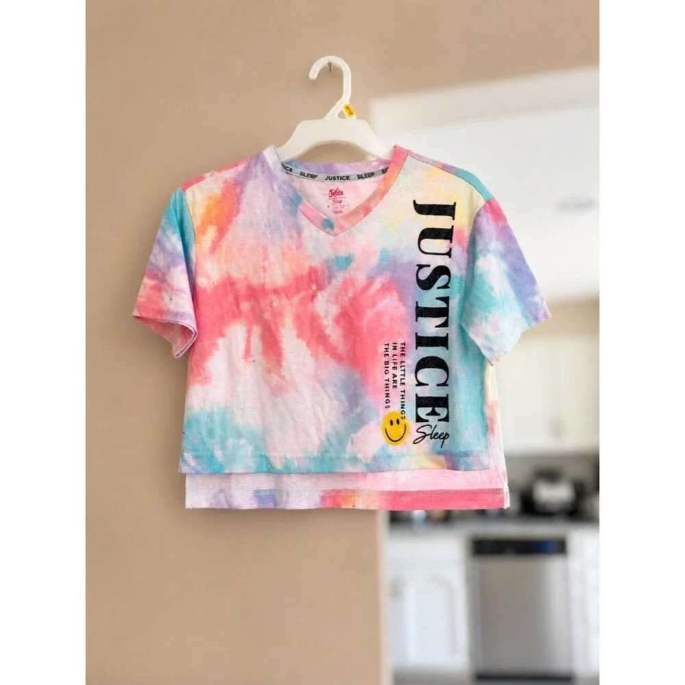 #152 - Justice Girls Tie-Dye Sleep Top Size 10